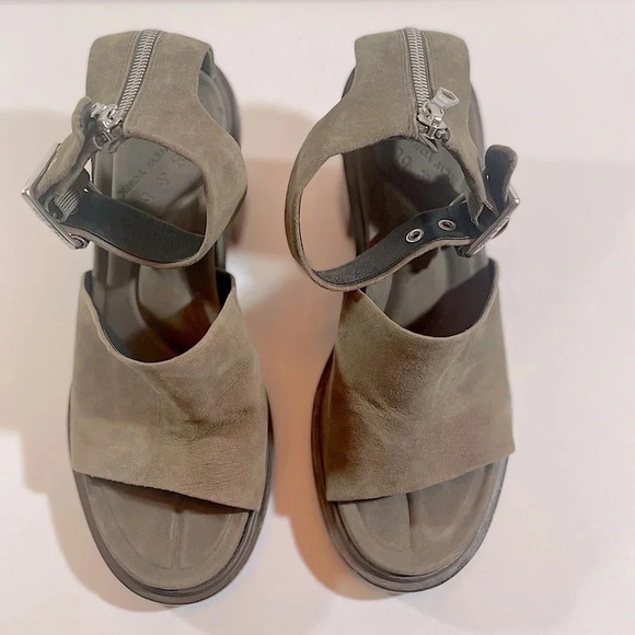 Rag and Bone Olive Green Chunky Heels Size 7.5 - Picture 3 of 8